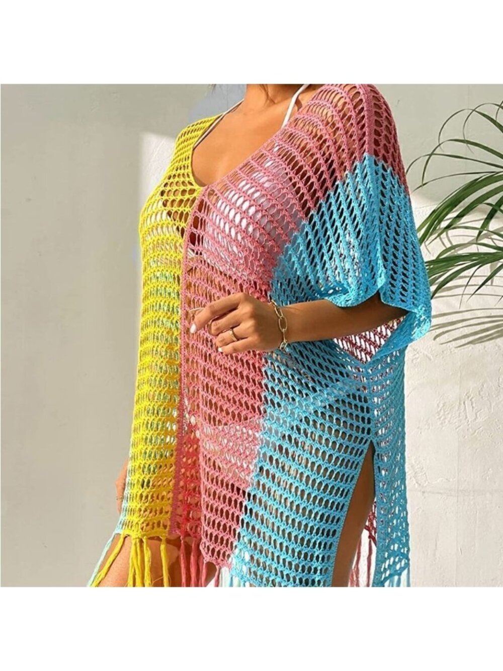 Pastel Crochet Beach Cover Up